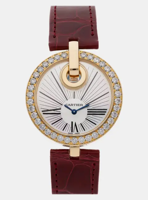 Cartier Ballon Bleu WJBB0033 Silver 18K Rose Gold, Diamond Automatic Women's Wristwatches 33mm