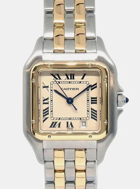 Cartier Panthere 183949 Cream 18K Yellow Gold, Stainless Steel Quartz Women's Wristwatch 26mm