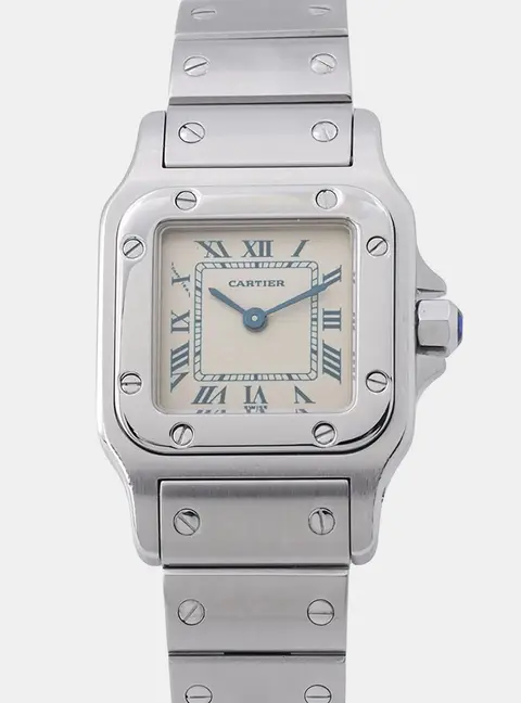 Cartier Santos Galbee W20017D6 White Stainless Steel Quartz Women's Watches 24 mm