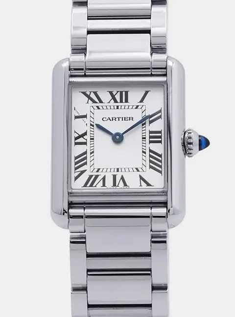 Cartier Tank Must WSTA0051 Silver Stainless Steel Quartz Women's Watches  22mm