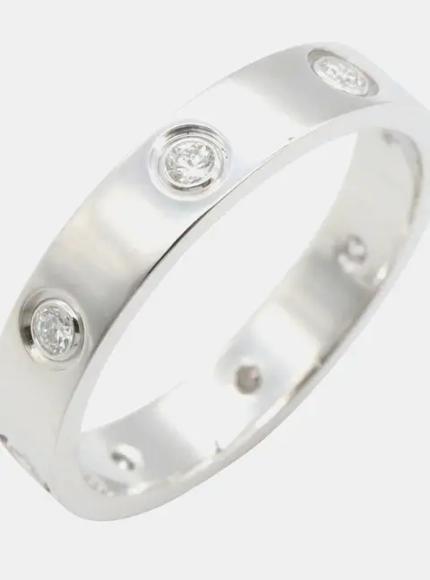 Cartier Love 18K White Gold, Diamond Ring EU 55