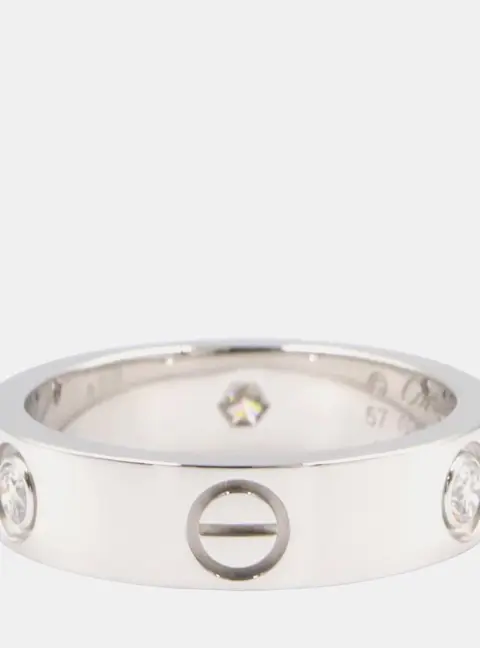 Cartier Love 18K White Gold, Diamond Ring EU 57
