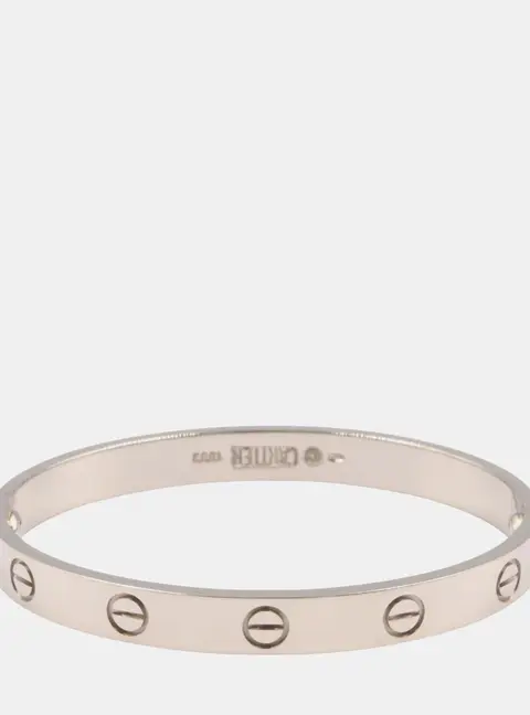 Cartier Love 18K White Gold Size 16 Bracelet