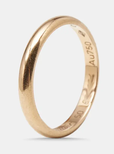Cartier 1895 18k Rose Gold Wedding Band Ring Size 50