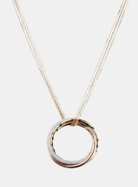 Cartier Diamond Trinity de Cartier 18K Rose, White, Yellow Gold Necklace