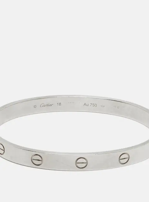 Cartier Love 18k White Gold Classic Model Bracelet 18