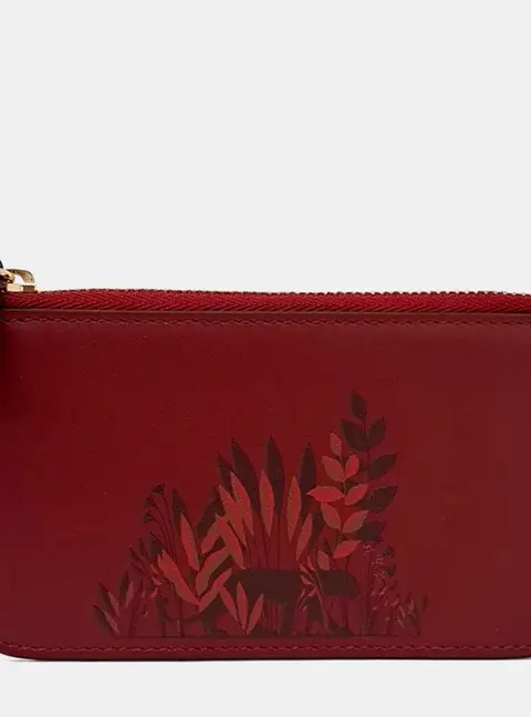 Cartier Panther Red Leather Card Holder Bag