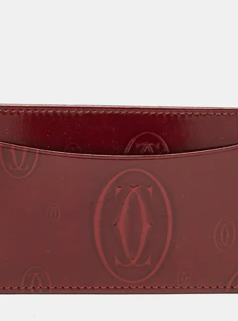 Cartier Happy Birthday Red Leather Card Holder