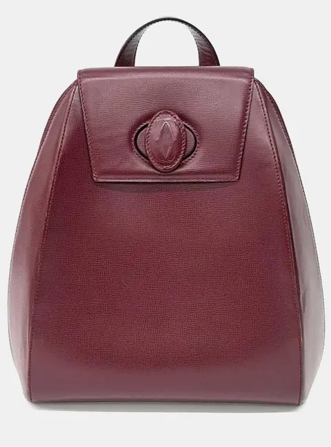Cartier Happy Small Burgundy Leather Backpack Bag
