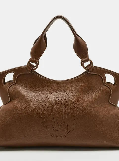 Cartier Marcello de Cartier Large Brown Leather Bag