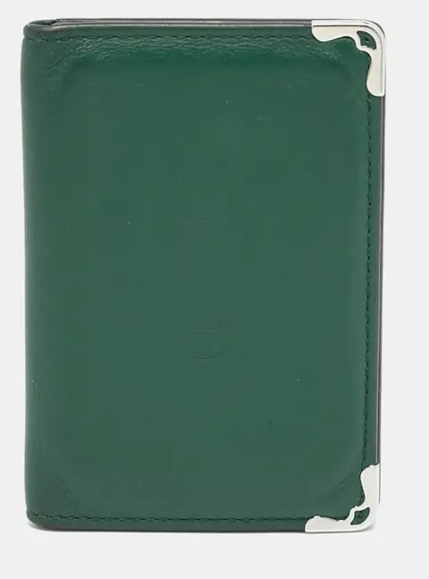 Cartier Must de Cartier Green Leather Card Holder