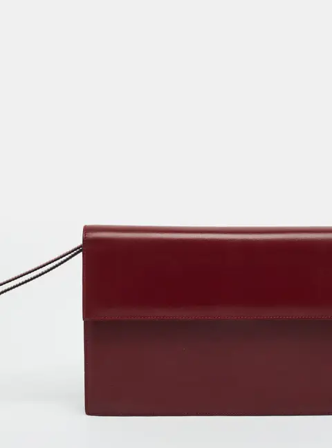 Cartier Must de Cartier Flap Red Leather Wristlet Clutch