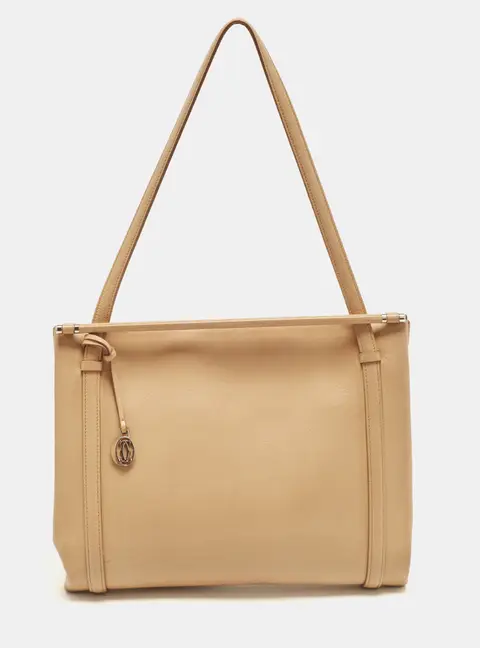 Cartier Cabochon Beige Leather Tote