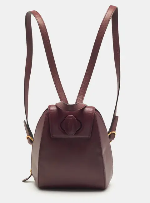 Cartier Must de Cartier Burgundy Leather Backpack