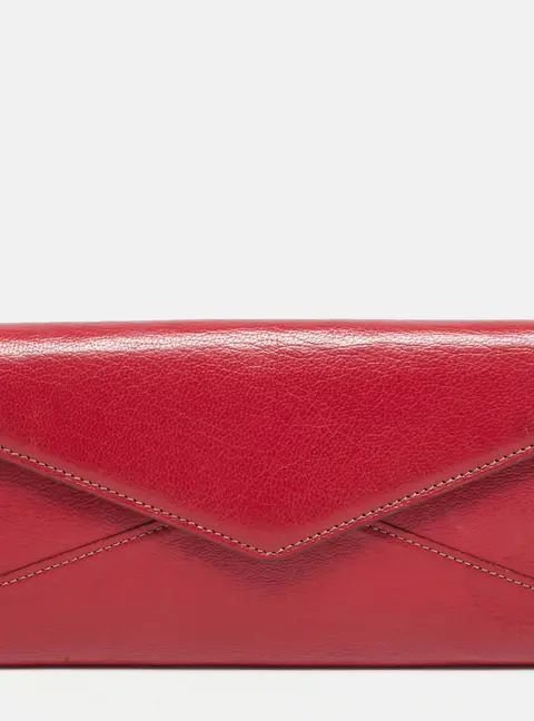 Cartier Red Leather Continental Wallet