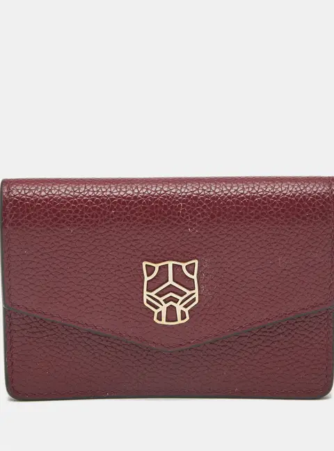 Cartier Panthere Graphique Flap Red Leather Card Case