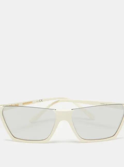 Celine Ivory/Grey Mirrored CL40028I Rectangle Sunglasses