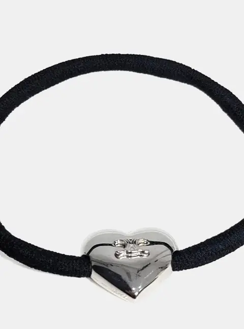 Celine Heart Charm Hair Scrunchie