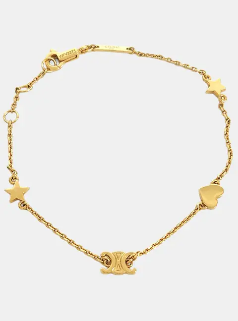 Celine Gold Tone Metal bracelet