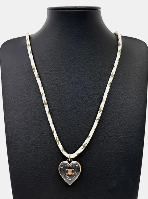 Celine Triomphe Heart Necklace