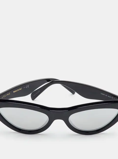 Celine Black/Silver Mirrored CL40019I Frame Cat Eye Sunglasses