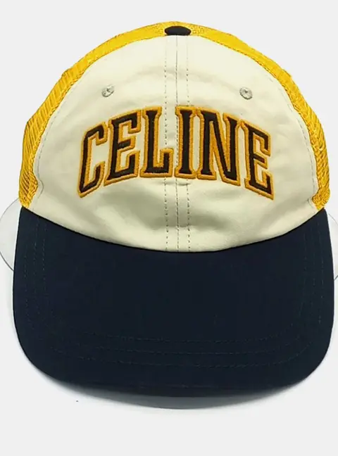 Celine Black/Yellow Cotton Polyester Cap
