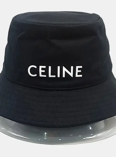 Celine Cotton Black bucket hat