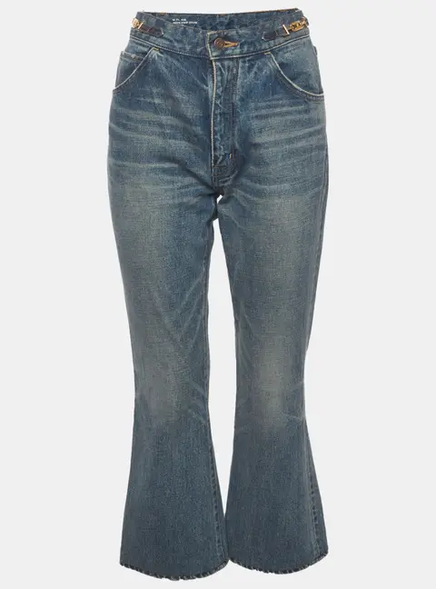 Celine Blue Denim Flared Jeans M/Waist 29"