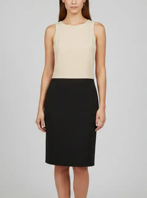 Celine Beige and Black Silk Open Back Midi Dress M