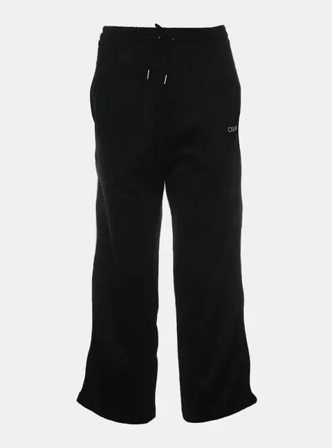 Celine Black Polyester Stripe Long Sweatpants