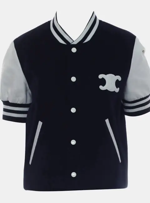 Celine Button Up Triomphe Jacket FR 38