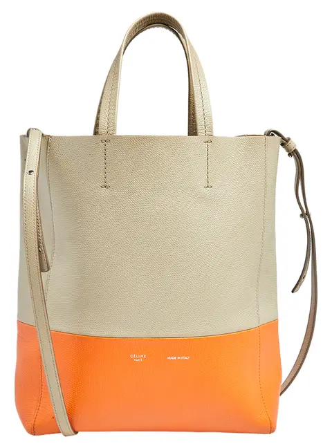 Celine Multicolor Grained Leather Small Vertical Cabas Tote