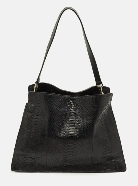 Celine New Black Python Shoulder Bag