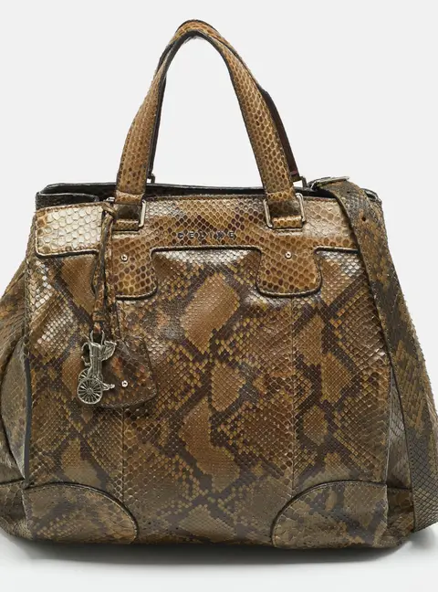 Celine Charm Olive Green Python Tote