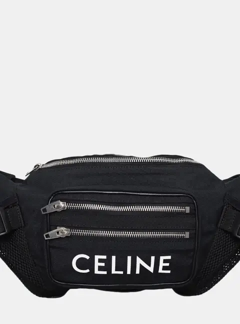 Celine Trekking Black Nylon Zipped Belt Bag