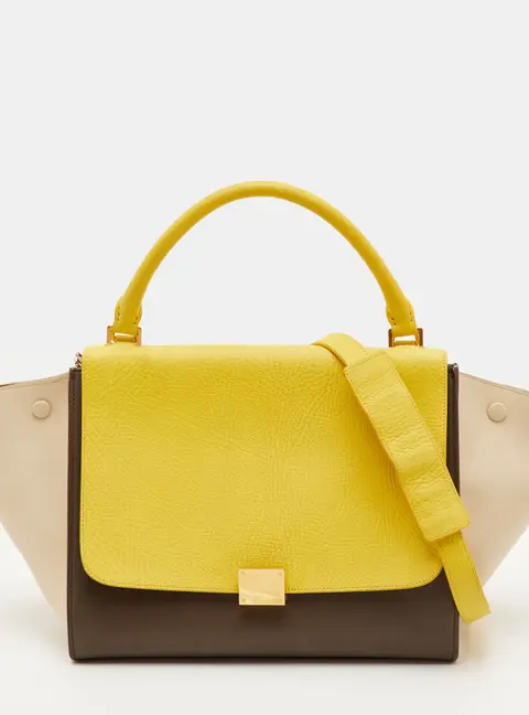 Celine Trapeze Medium Multicolor Leather Top Handle Bag