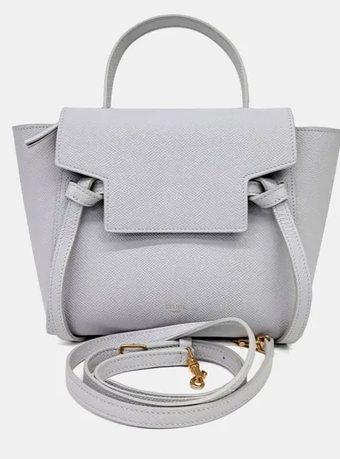 Celine Blue Leather Belt Bag Nano
