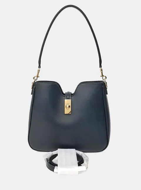 Celine Soft 16 Small Black Calfskin Leather Top Handle Bag