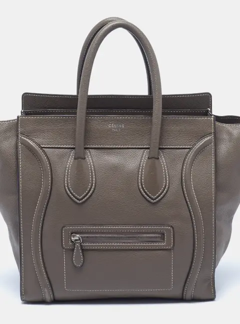 Celine Luggage Mini Beige Leather Tote