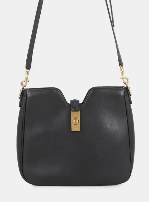 Celine Seize 16 Small Black Calfskin Leather Shoulder Bag