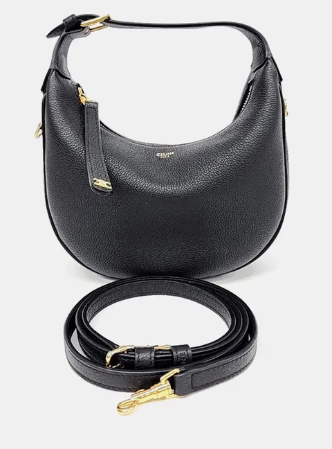 Celine Black Leather Teen Lulu Bag