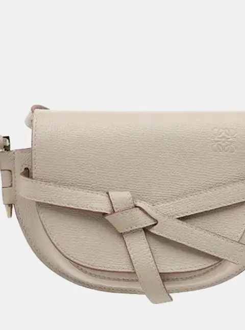 Loewe Gate Mini Beige Calfskin Leather Crossbody Bag