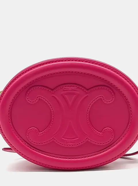 Celine Oval Pulse Pink Leather Crossbody Bag