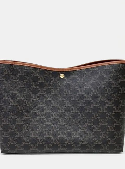 Celine Brown PVC Triumph Soft Shopper Bag