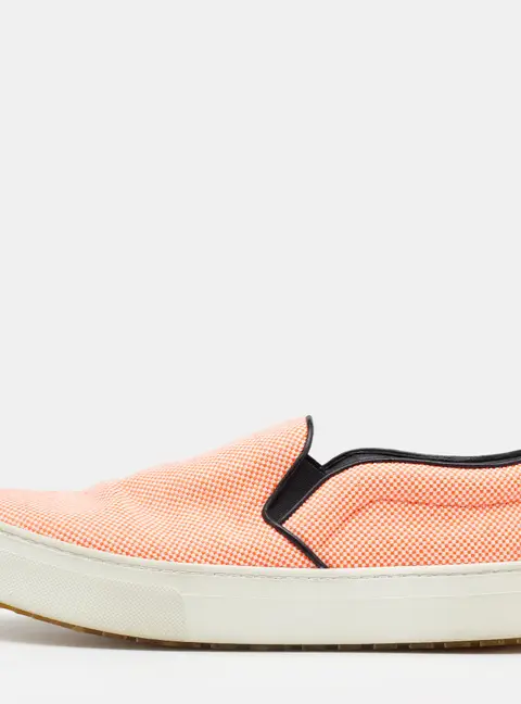 Celine Orange Canvas Slip On Sneakers Size 38