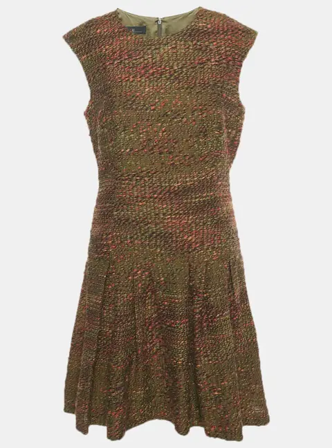 CH Carolina Herrera Green Knit Sleeveless Short Dress L