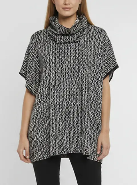 CH Carolina Herrera Monochrome Monogram Intarsia Knit Pullover S