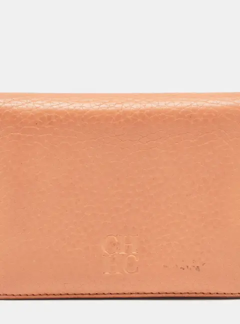 CH Carolina Herrera Orange Leather Wallets