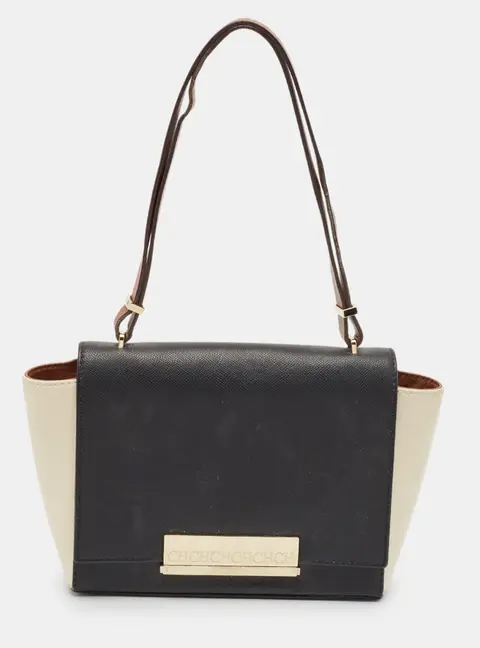 CH Carolina Herrera Tricolor Leather Casati Shoulder Bag