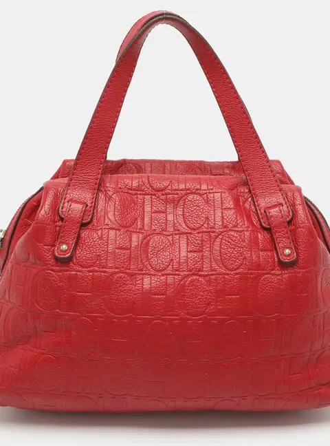 CH Carolina Herrera Red Leather Satchel